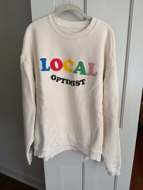 Madhappy Local Optimist Cream Graphic Sweatshirt L